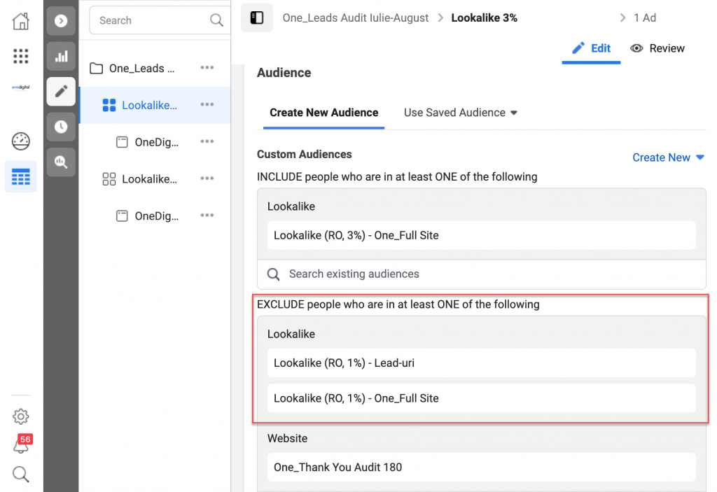 Excludere Audiente BlogDigital