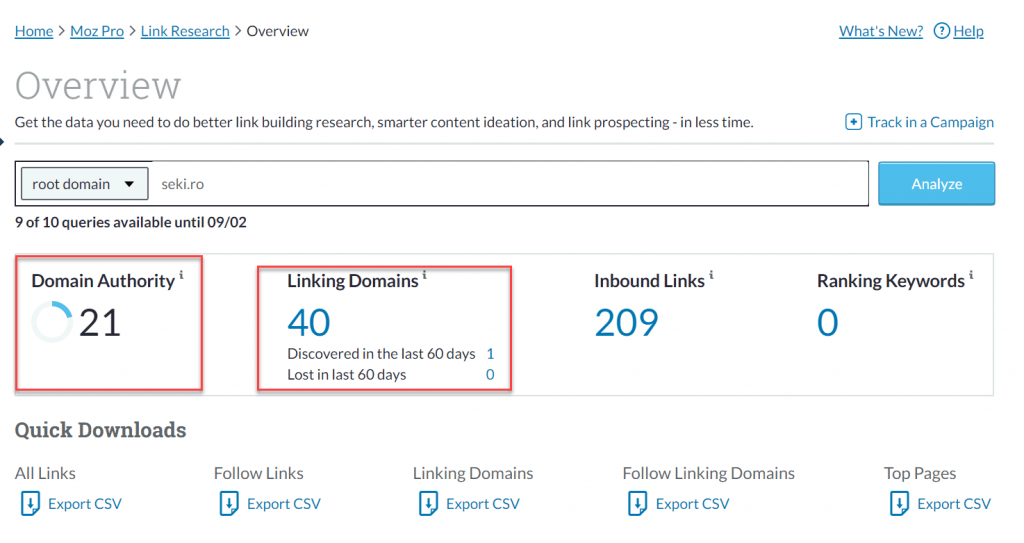 Domain authority BlogDigital