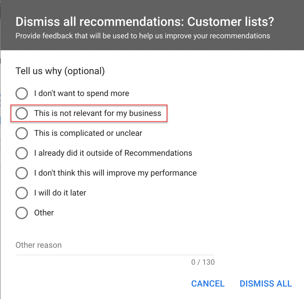 Dismiss all optimizare campanii BlogDigital