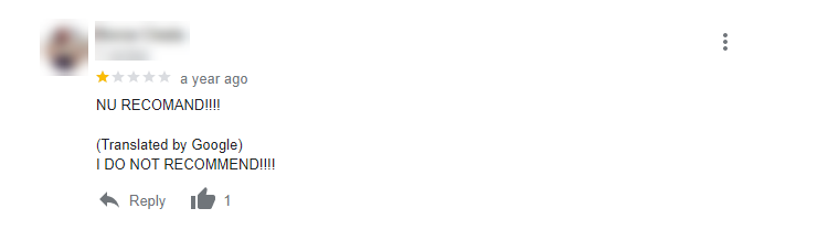 Review 1 stea fara comentarii