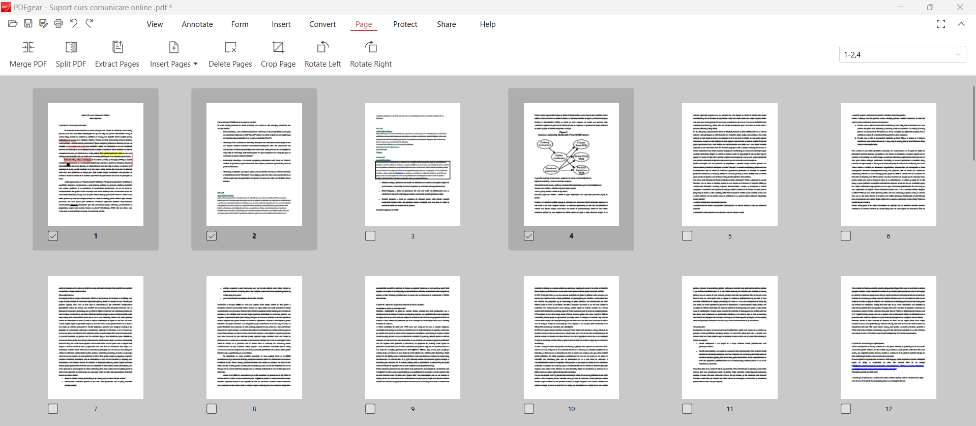 PDF Gear Organizare Pagini