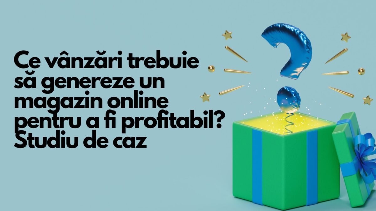Ce vânzări trebuie să genereze un magazin online pentru a fi profitabil? Studiu de caz