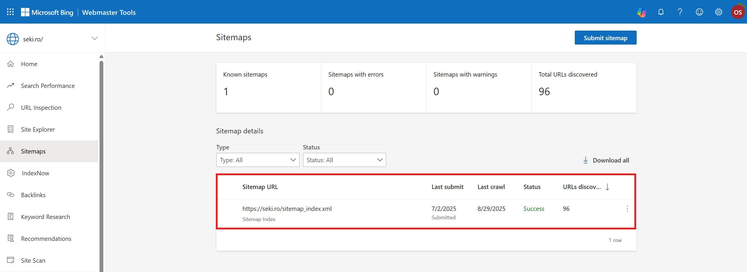 Cum îți indexezi site-ul în ChatGPT? 2 seki sitemap